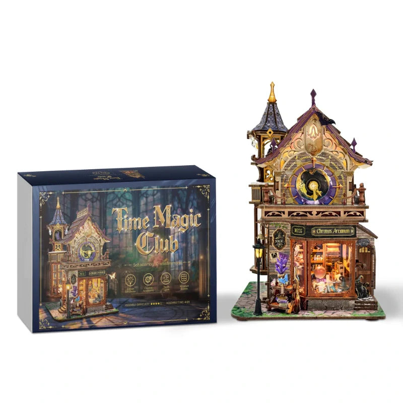 Miniature House Kit - Time Magic Club | 3D Wood Puzzle