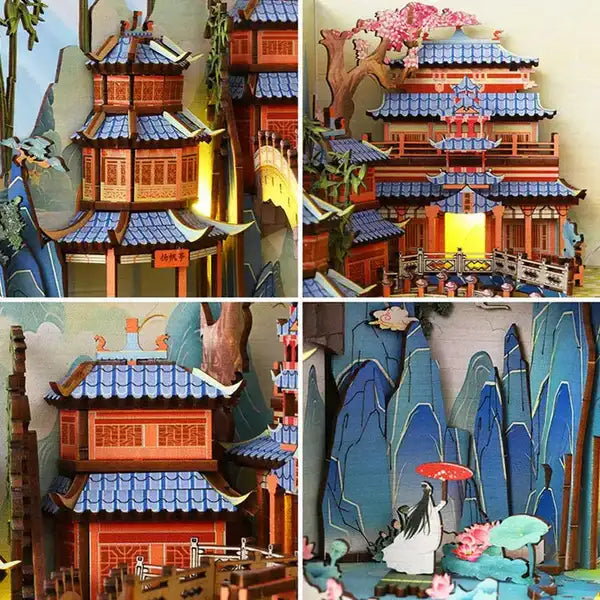 Penglai Wonderland book nook kit – detail view 2