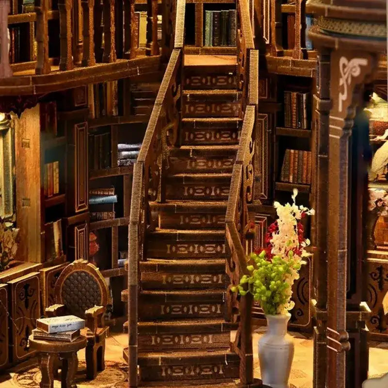 Kit de casa en miniatura - Salón de libros soñador