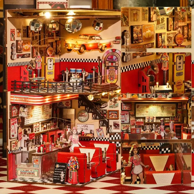 1950s Diner book nook kit – detail view 3