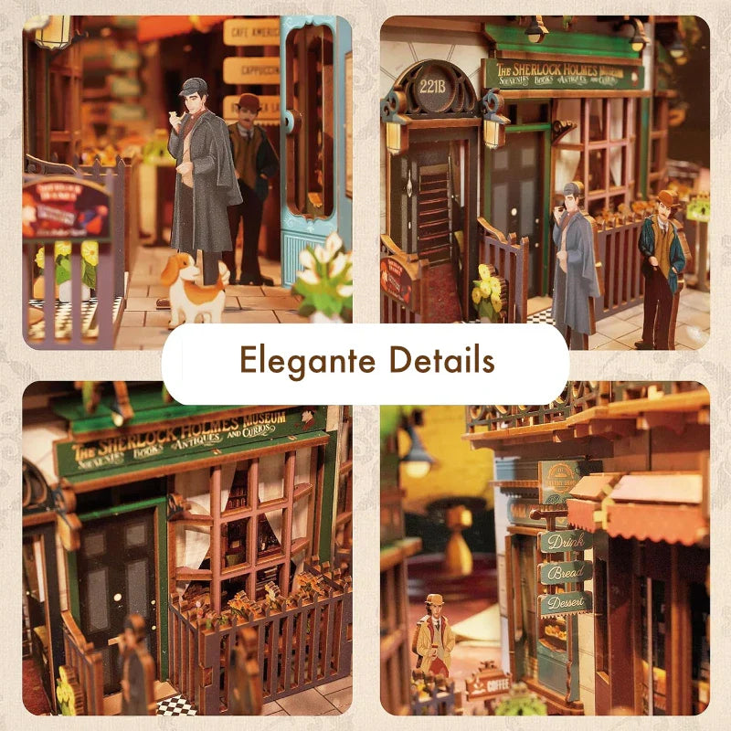 Baker Street book nook kit – detail view 2
