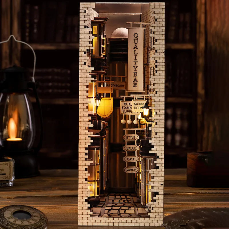 Diagon Alley book nook kit – DIY cobblestone alley
