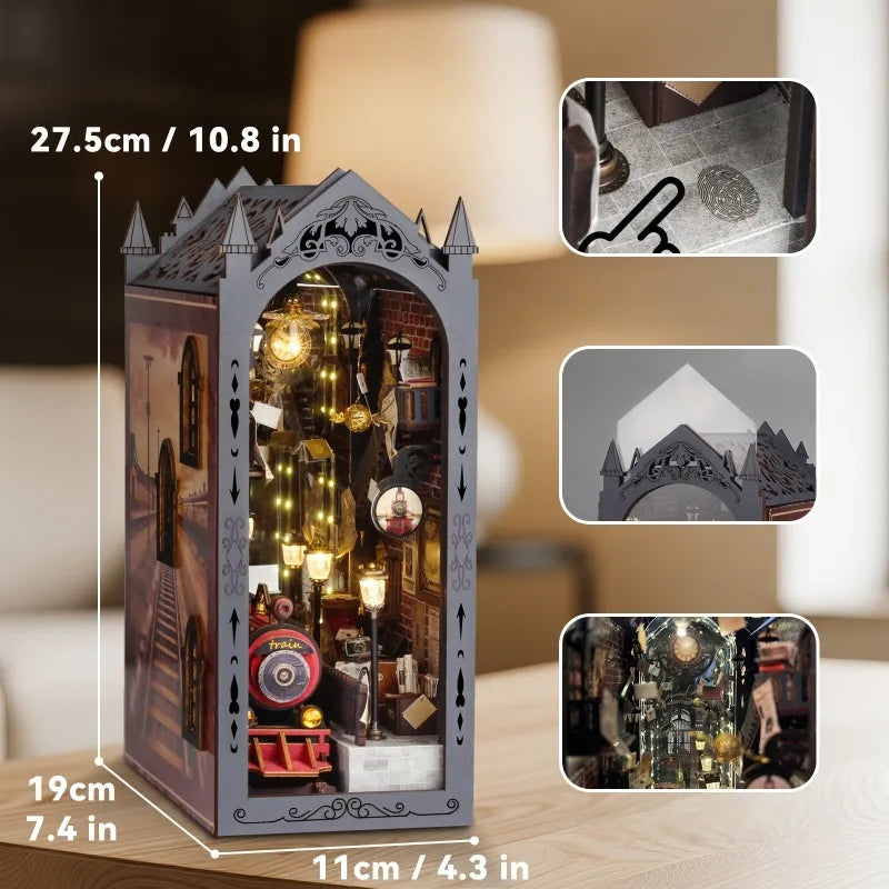 Fantasy Train Platform book nook kit – detail view 7