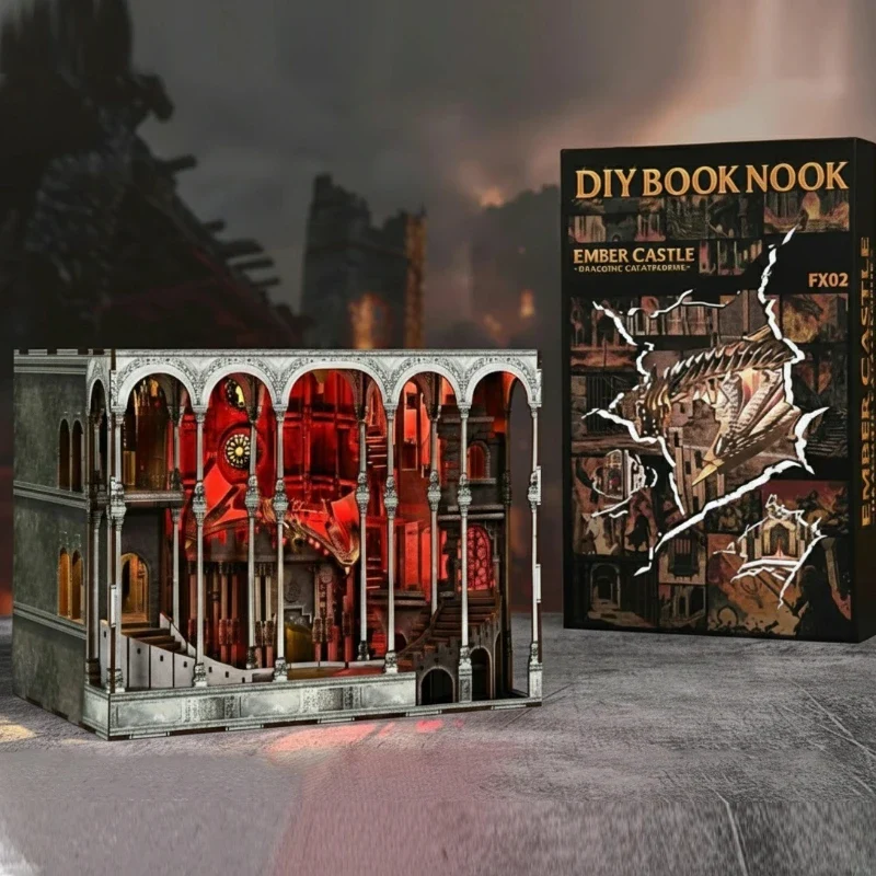 Ember Castle book nook kit – detail view 5