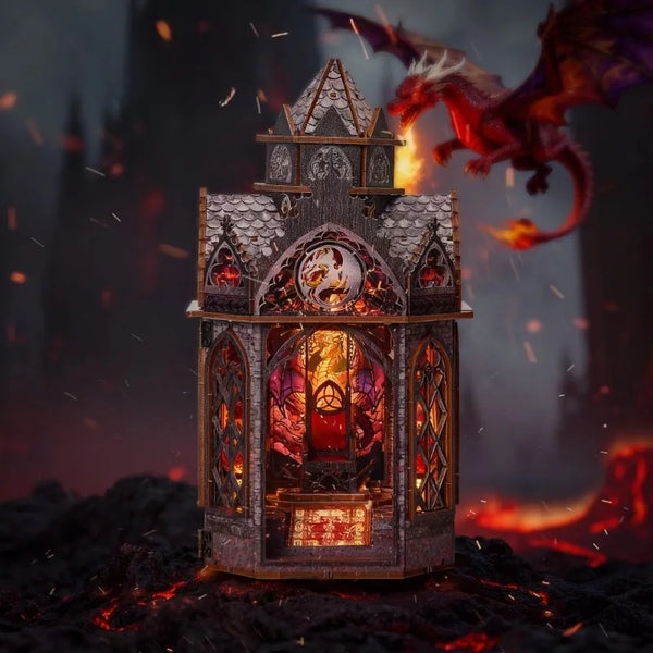 Spire of the Wyrm book nook kit โ DIY gothic dragon tower
