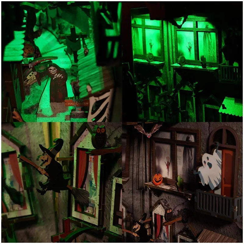 Halloween Alley book nook kit β detail view 2
