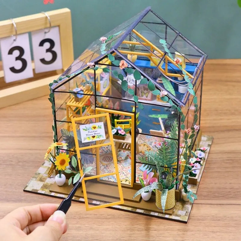 Casa en miniatura - Casa de flores Sunshine