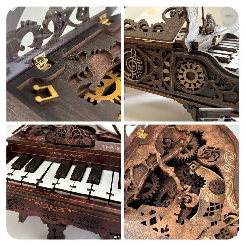 Chord Movement piano 3D wooden puzzle β detail view 2