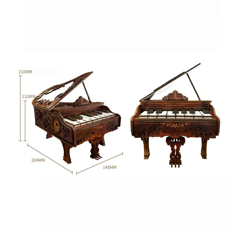 Chord Movement piano 3D wooden puzzle β detail view 7