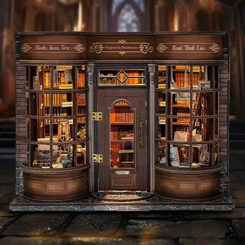 Hoggor Bookstore miniature house kit – DIY old bookshop