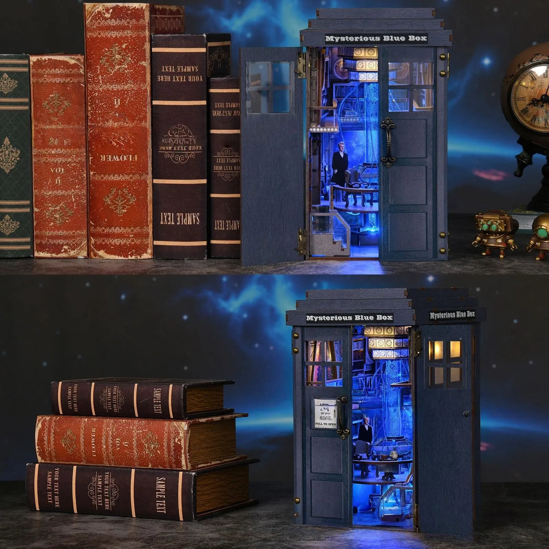 Mysterious Phone Booth book nook kit – detail view 6