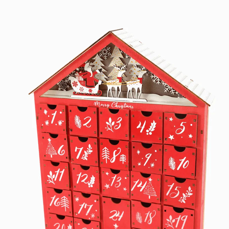 Calendario de Adviento Rojo 2025