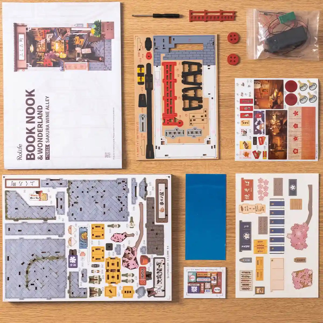 Sakura Wine Alley — DIY Book Nook Kit