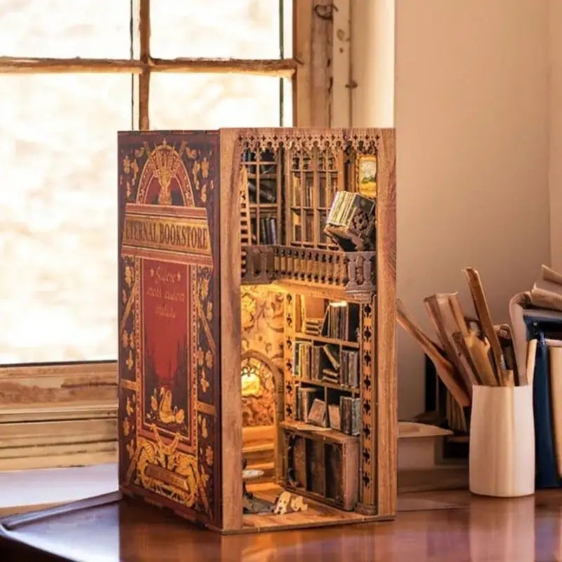 One Touch. A Warm Victorian Library Glows on Your Shelf.
