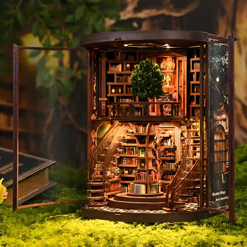 The Elder Oak Book Nook Kit – DIY Miniature Tree Library