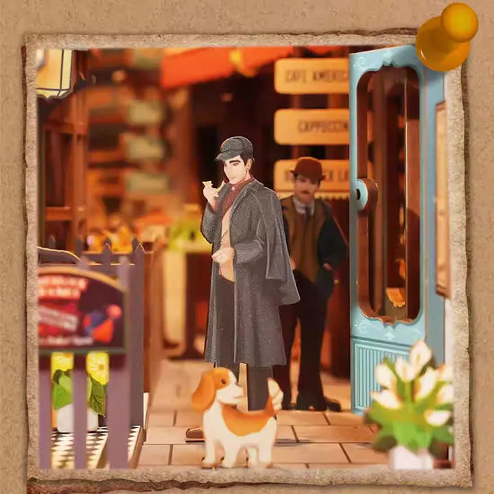 Baker Street Book Nook Kit – DIY Victorian London Detective Scene