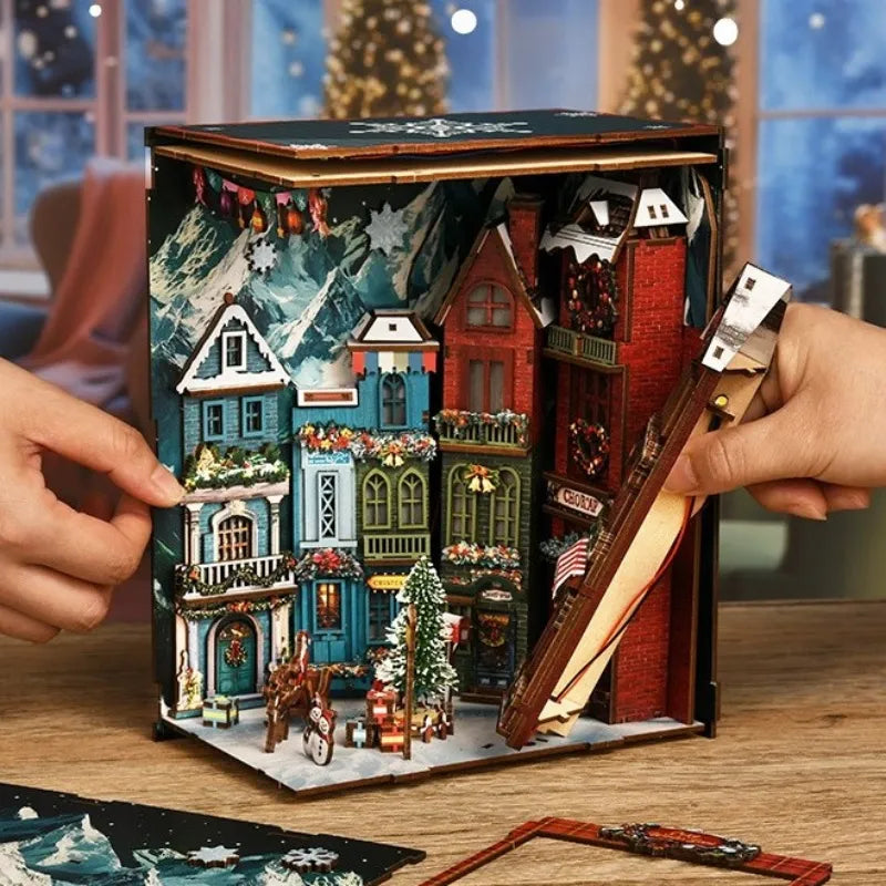A Cosy Christmas Street in Miniature