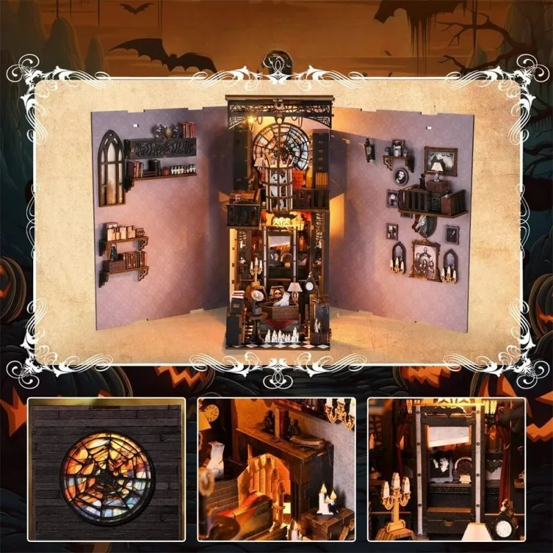 Dark Family Book Nook Kit – DIY Gothic Haunted Manor
