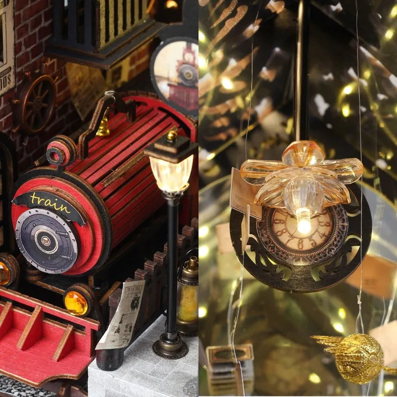 Fantasy Train Platform book nook kit – detail view 3