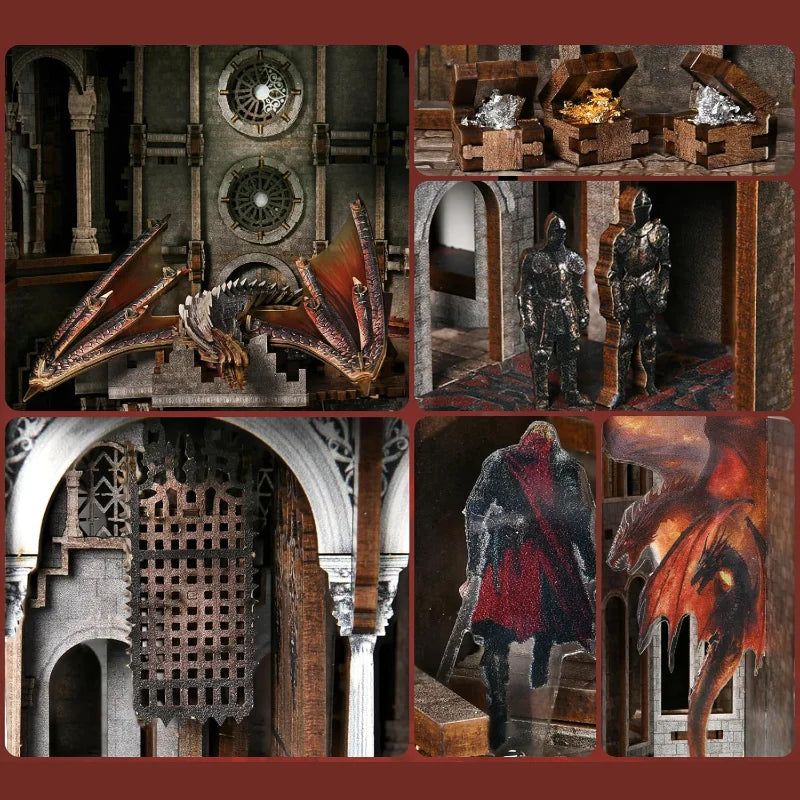 Ember Castle Book Nook Kit – DIY Dragon Fortress (Fourth Wing-Inspired)