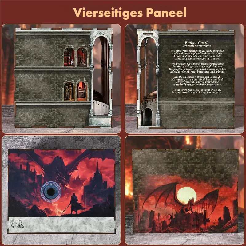 Kit Book Nook Ember Castle – Fortaleza de Dragones DIY (inspirado en Fourth Wing)