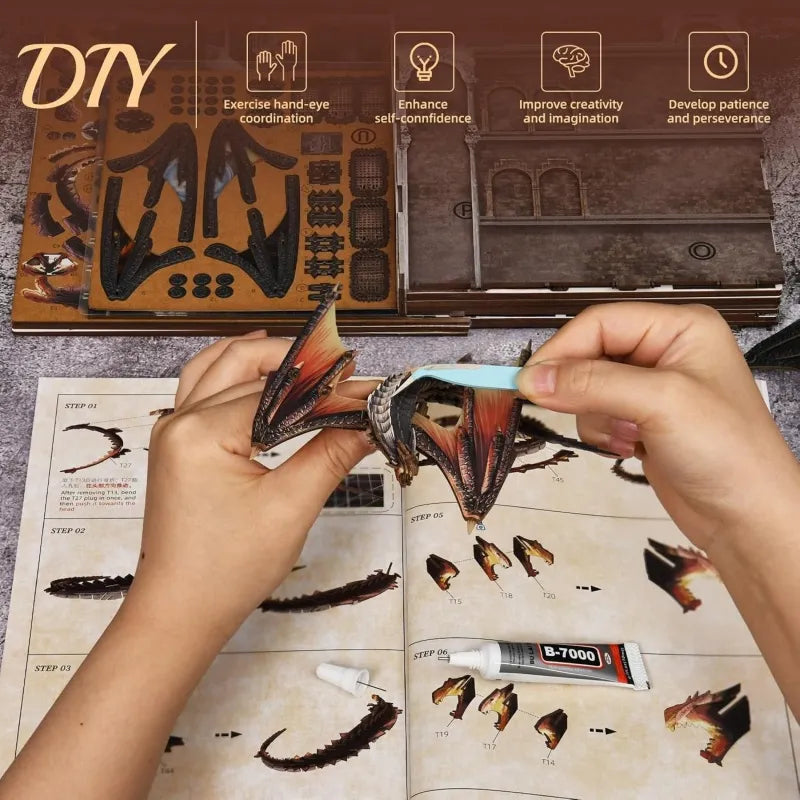 Kit Book Nook Ember Castle – Fortaleza de Dragones DIY (inspirado en Fourth Wing)