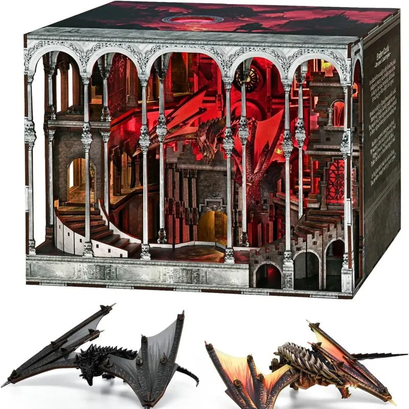 Kit Book Nook Ember Castle – Fortaleza de Dragones DIY (inspirado en Fourth Wing)