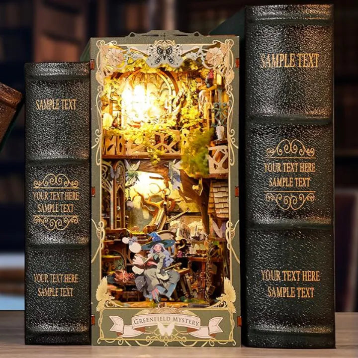 Green Fairyland book nook kit – DIY forest witch scene