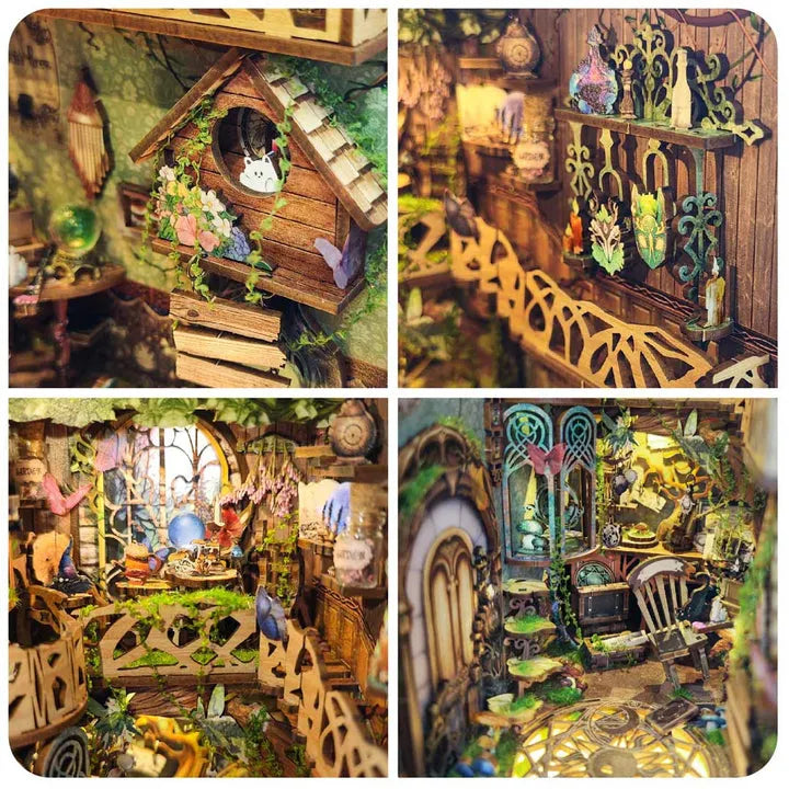 Green Fairyland Book Nook Kit – DIY Forest Witch Scene