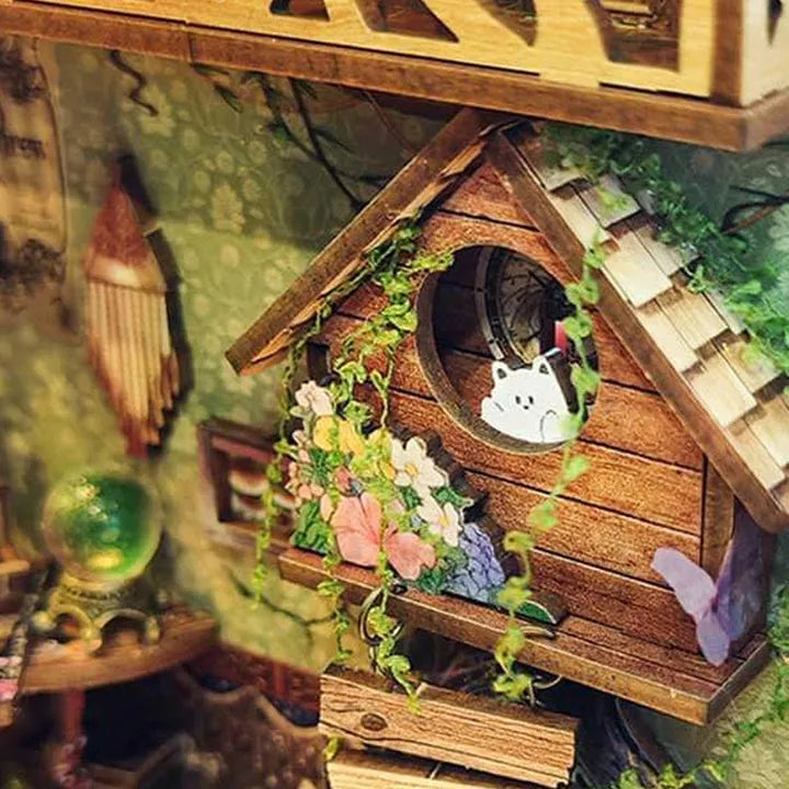Kit Book Nook Green Fairyland – Escena de Bruja del Bosque DIY