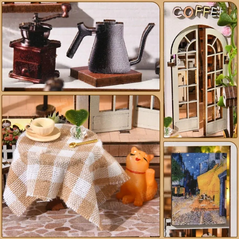 A café with a little room for flowers