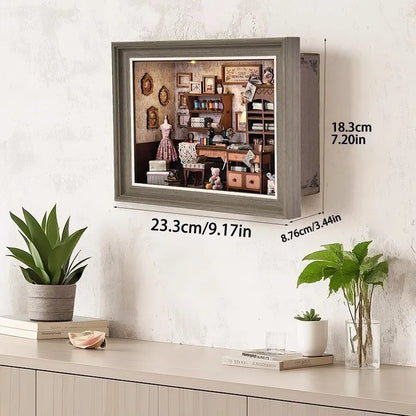 DIY 3D Picture Frame Kit - Lily's Sewing Room | Miniature Diorama