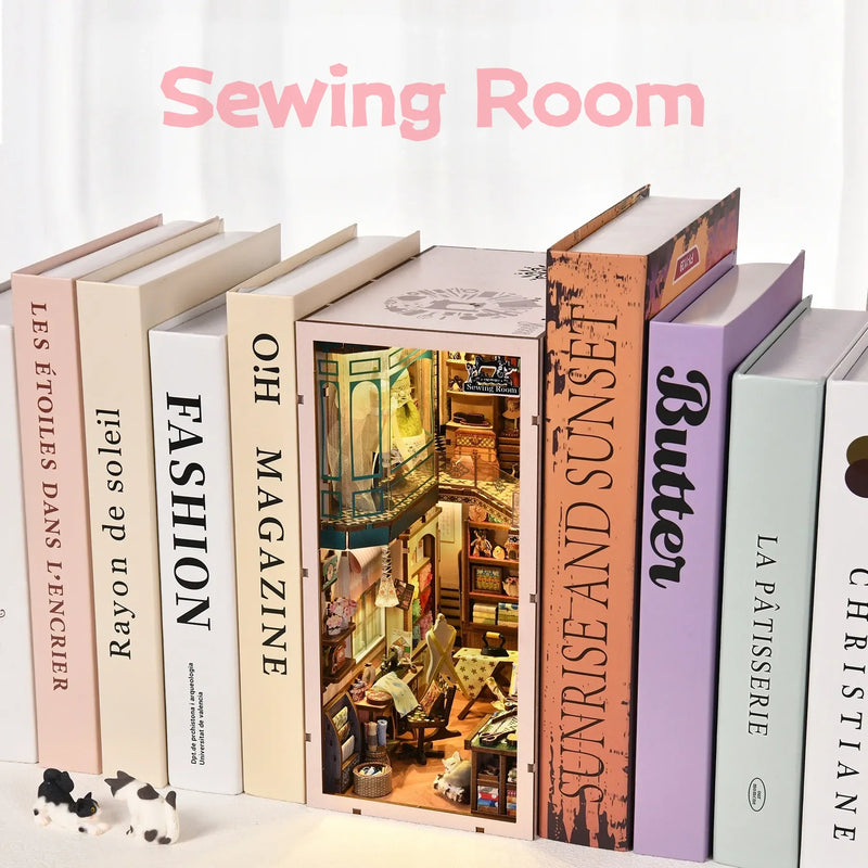 Sewing Room Book Nook Kit – DIY Miniature Tailor's Shop