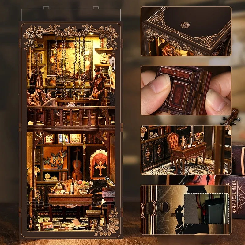 The Case of the Hidden Box book nook kit – detail view 3