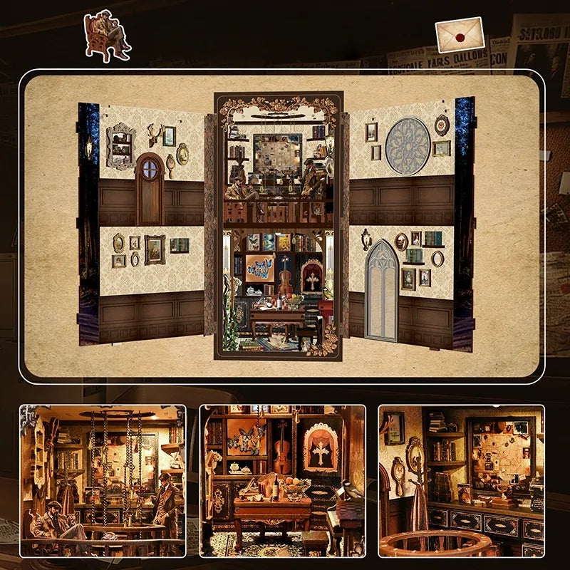The Case of the Hidden Box book nook kit – detail view 4