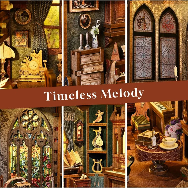 Timeless Melody Book Nook Kit – DIY Two-Storey Music Studio