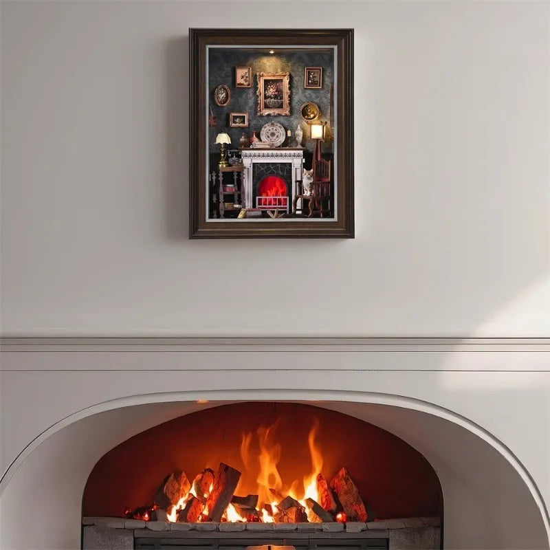 DIY 3D Picture Frame Kit - Fireplace House | Miniature Diorama