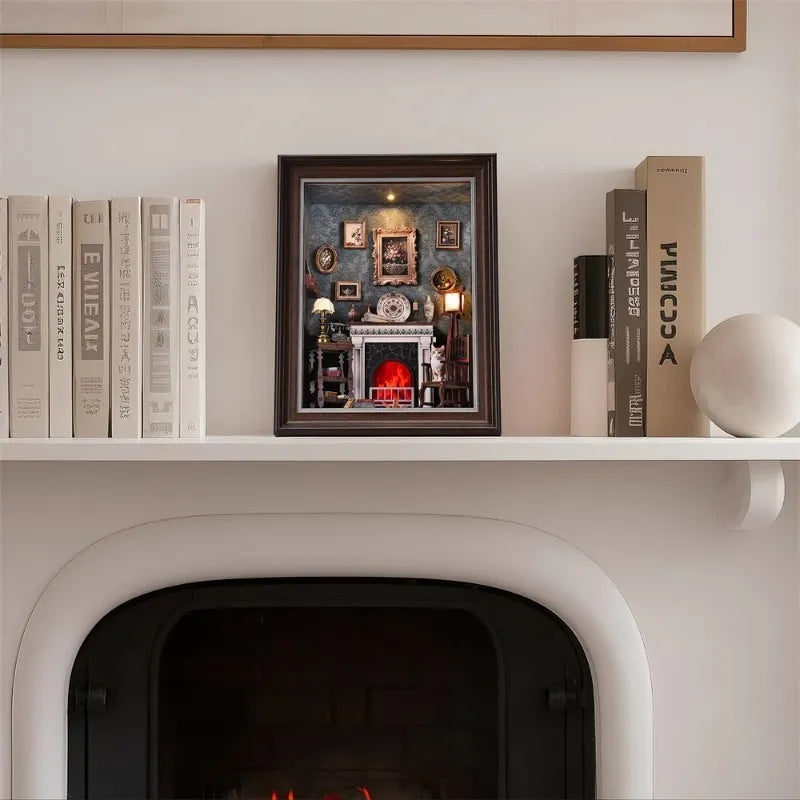 DIY 3D Picture Frame Kit - Fireplace House | Miniature Diorama