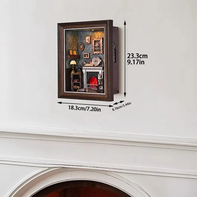 DIY 3D Picture Frame Kit - Fireplace House | Miniature Diorama