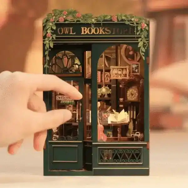 One Touch. A Warm Renaissance Bookshop Glows on Your Shelf.