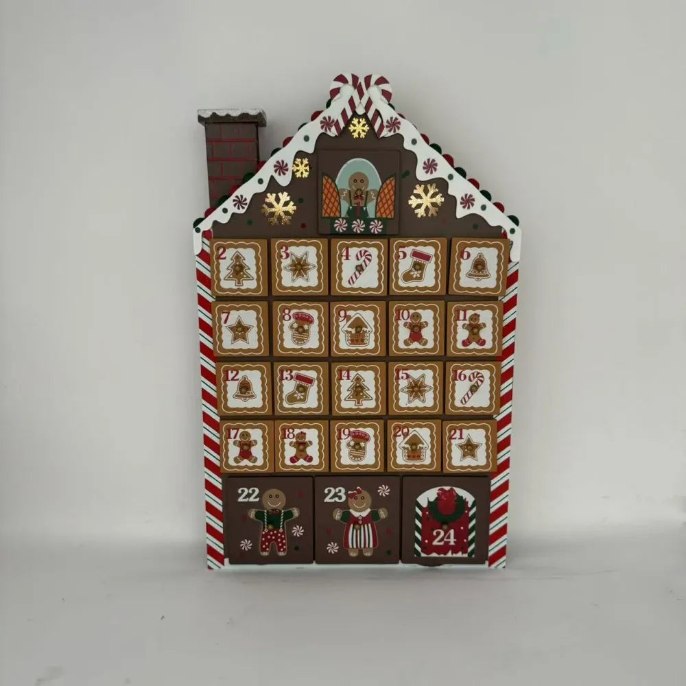 Gingerbread Wooden House Advent Calendar