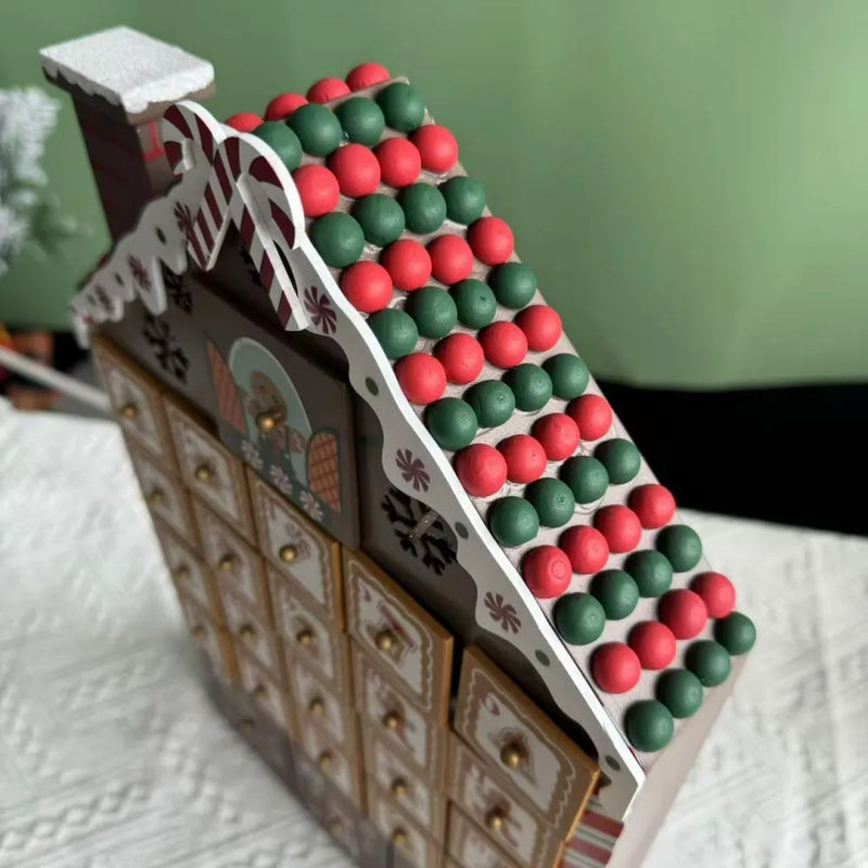Gingerbread Wooden House Advent Calendar