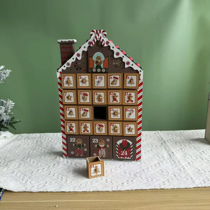 Gingerbread Wooden House Advent Calendar