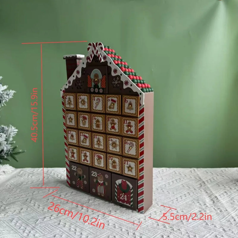 Gingerbread Wooden House Advent Calendar