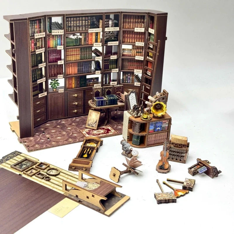 Hoggor Bookstore miniature house kit – detail view 6