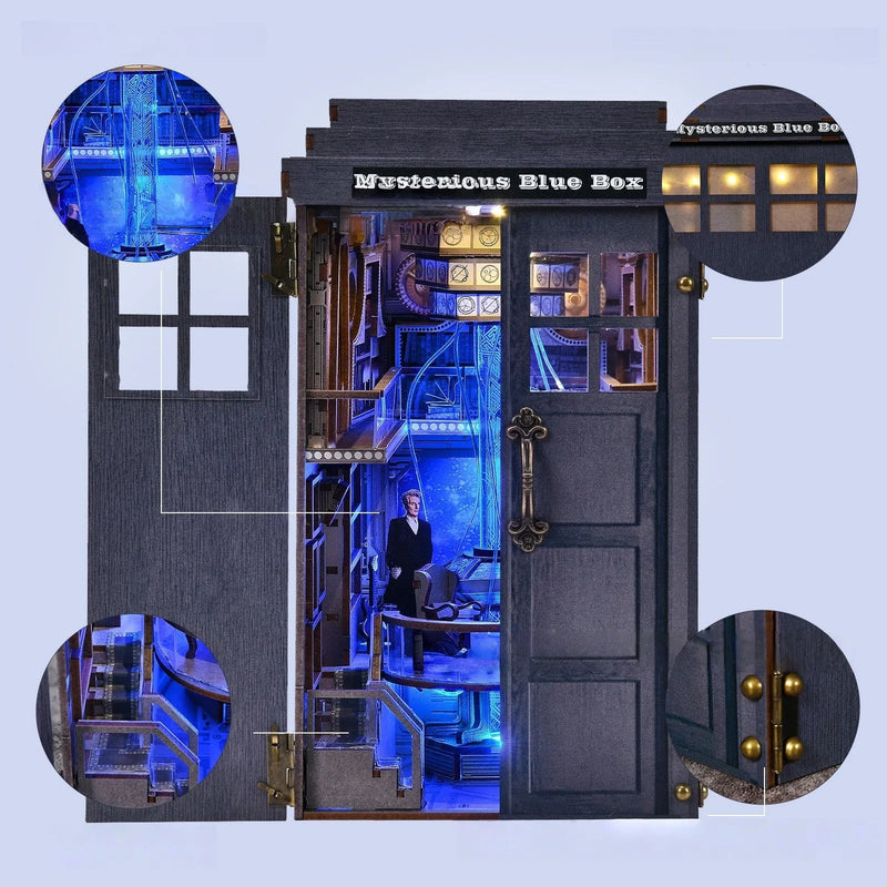 Mysterious Phone Booth Book Nook Kit – DIY Blue Box Diorama