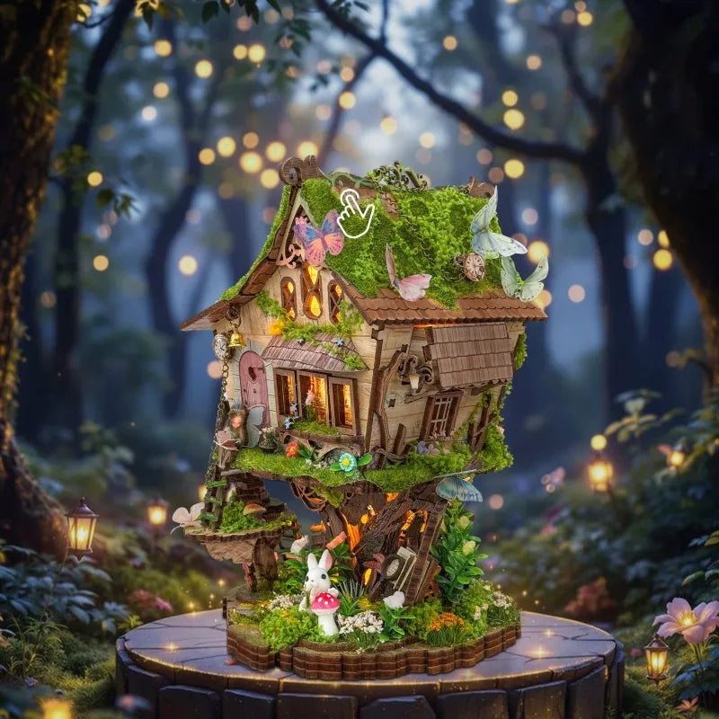 Rowan's Treehouse Miniature House Kit – DIY Enchanted Forest Treehouse