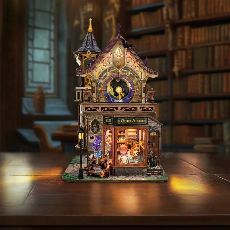 Miniature House Kit - Time Magic Club | 3D Wood Puzzle