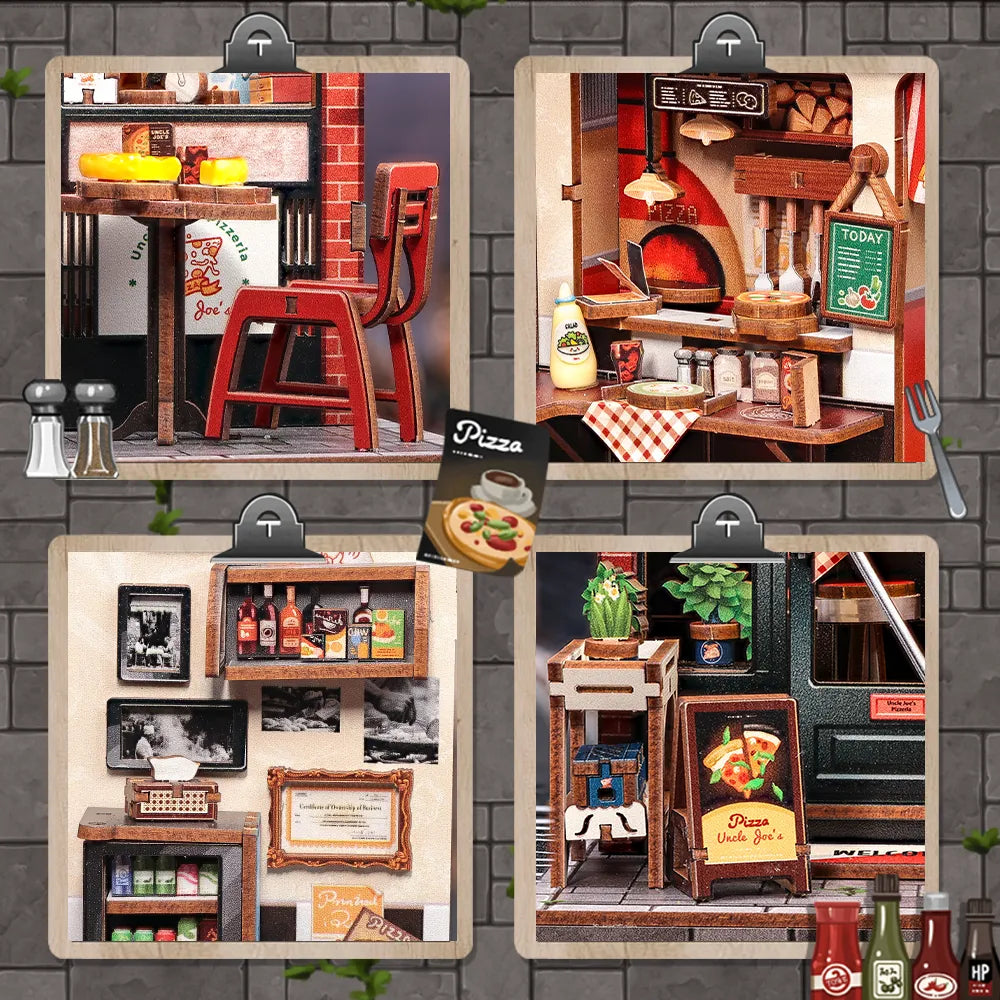 Miniature House Kit - Uncle Joe's Pizzeria