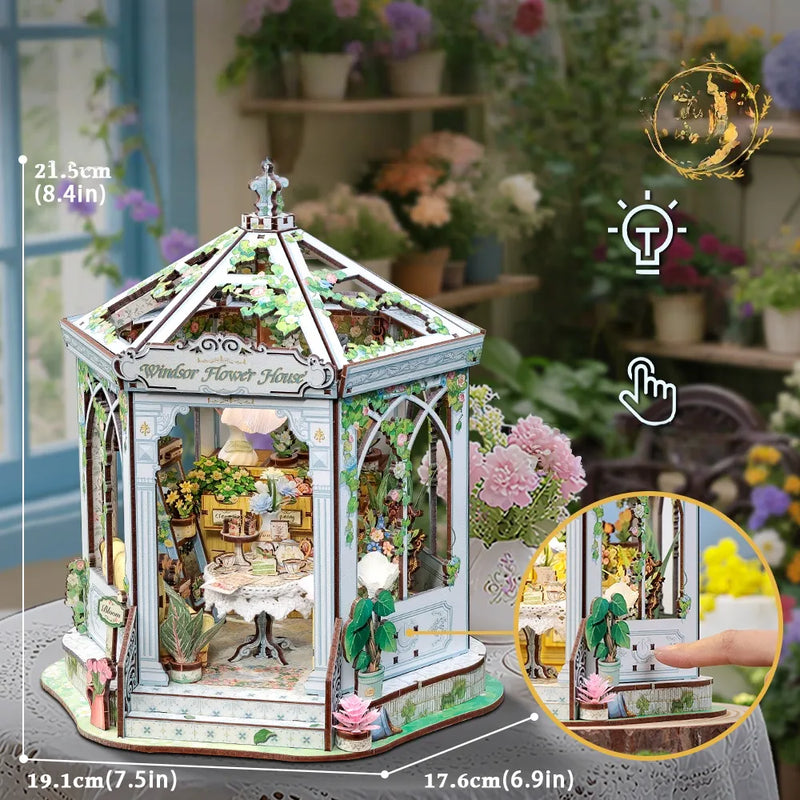 Windsor Flower House Miniature Kit – DIY Victorian Conservatory